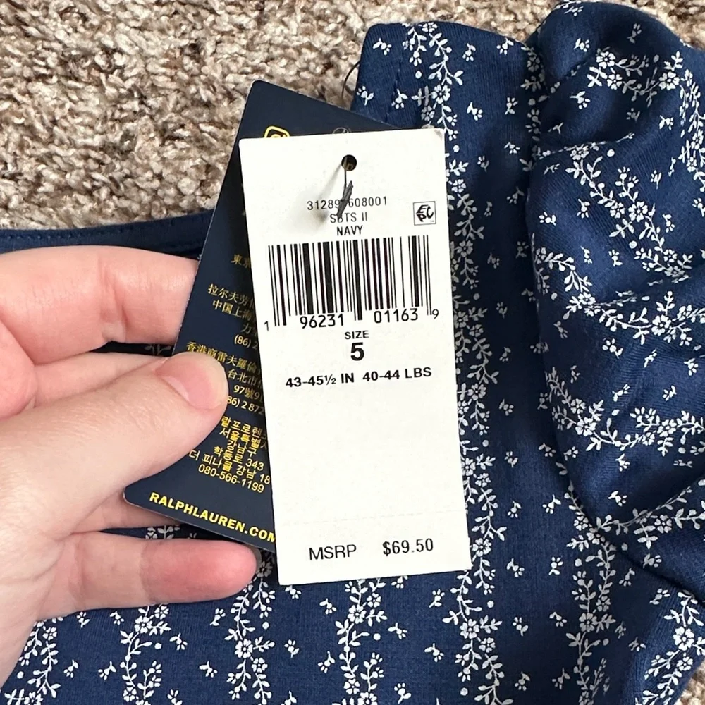 NWT POLO BY RALPH LAUREN GIRLS FLORAL STRETCH PONTE DRESS - Picture 7 of 10